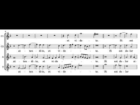 O vos omnes (Tenebrae Responsories - T. L. de Victoria) Score Animation