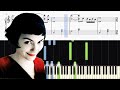 Yann Tiersen - La Valse d'Amélie - Version Piano - Tutorial + SHEETS