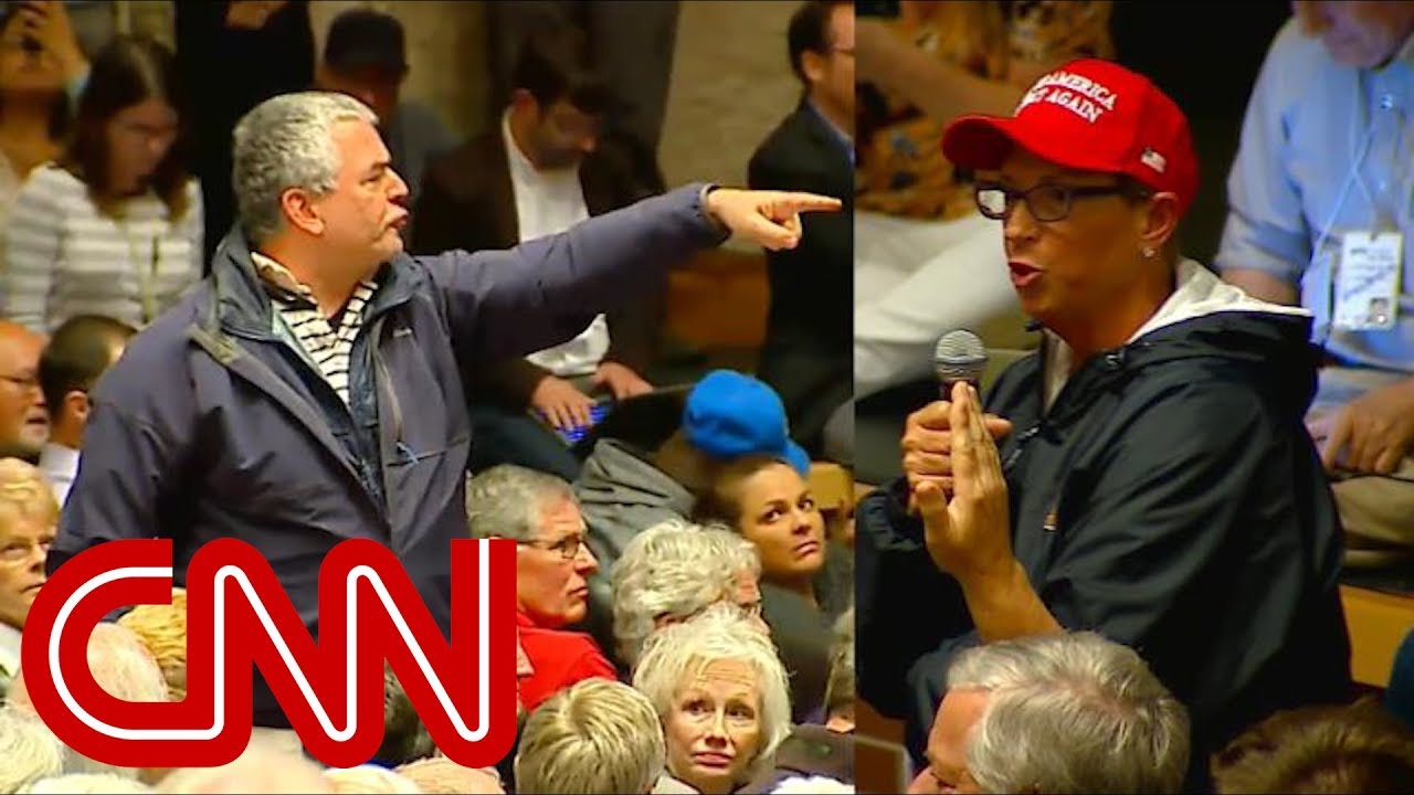 Town hall gets heated when Amash calls on Trump supporter - YouTube