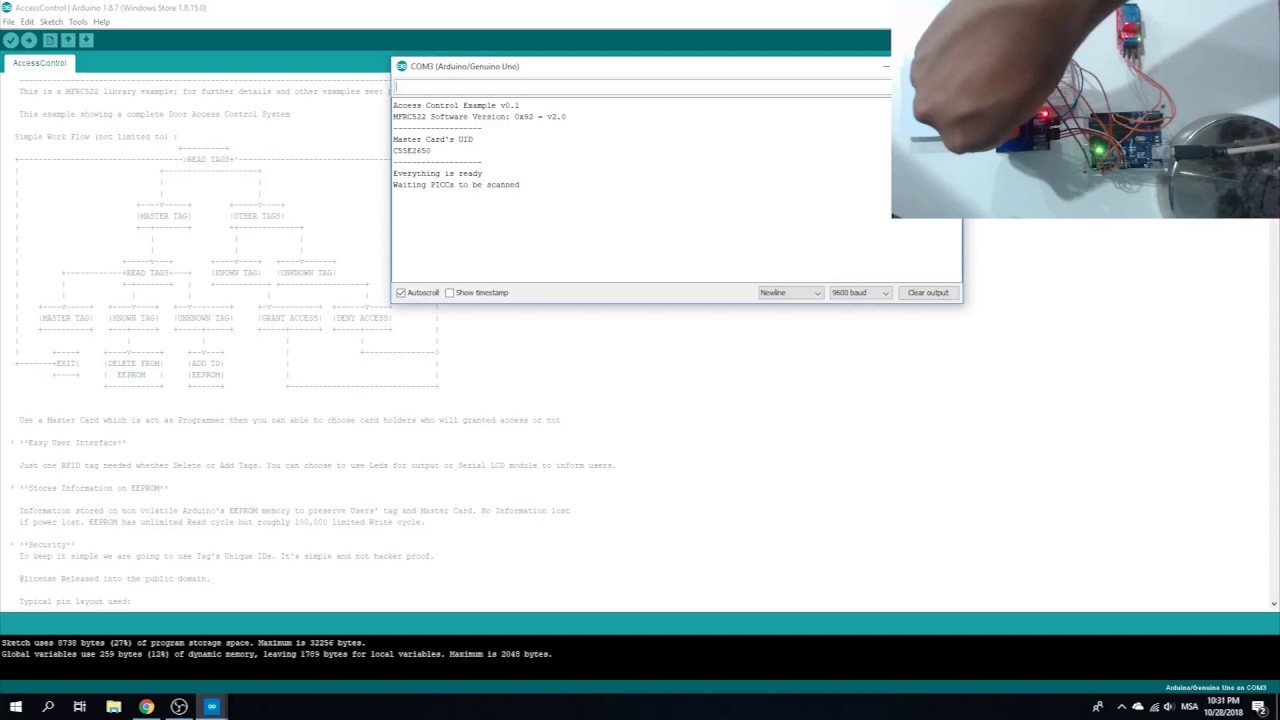 Arduino Tutorial - Access Control using RFID RC522