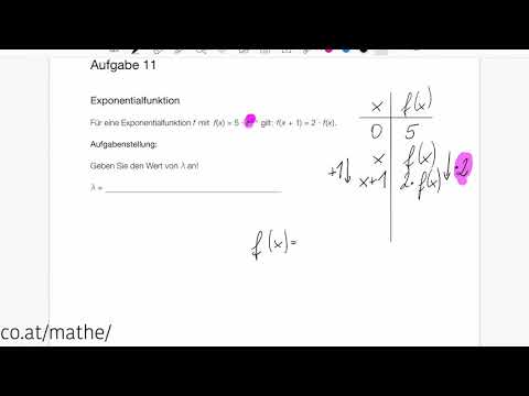 Mathelernen mit Martin Matura-Beispiel KL18_PT2_T1_11 Exponentialfunktion