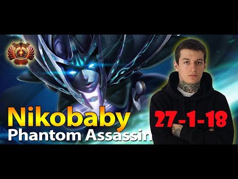 Nikobaby "Phantom Assassin" 27-1-18 Pro Player Gameplay | Dota 2