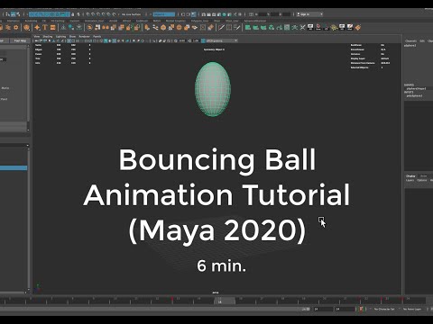 Maya Tutorial: How to create your first animation (Simple Ball Bounce)