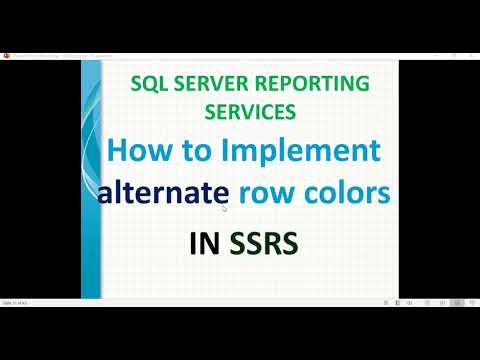 SSRS Tutorials | Alternate row color in SSRS Reports | rownumber function in ssrs