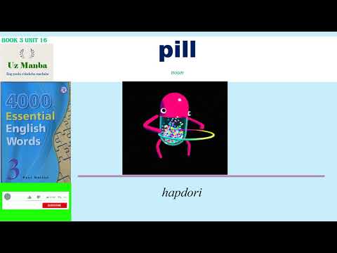 4000 Essential English Words 3 Unit 16 inglizcha lug'at