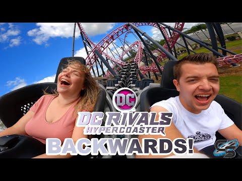 Riding DC Rivals BACKWARDS! Insane First Time Reaction at Warner Bros Movie World Australia