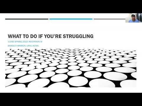 Recitation 0i | What to do if you're struggling