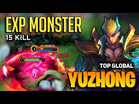 EXP LANE! Yu Zhong Best Build 2023 [ Yu Zhong Top Global Gameplay ] FloofyFeggy - MLBB