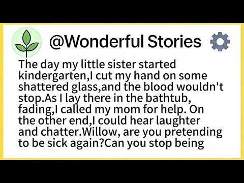 The day my little sister started kindergarten,I cut my hand on some shattered glass,and the blood