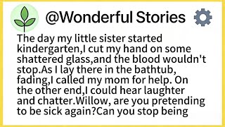 Download lagu The day my little sister started kindergarten,I cut my hand on some shattered glass,and the blood mp3