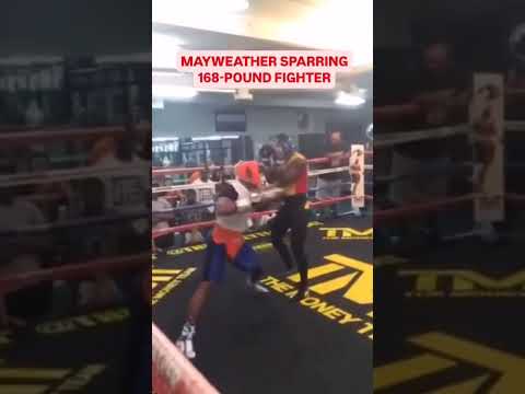 Throwback to Floyd Mayweather sparring a 168 lb boxer. Showing off his crazy speed & skills #boxing