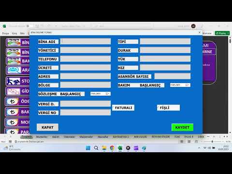Asansör Takip Programı (Excel) Tanıtım