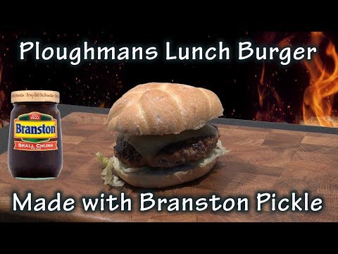 Ploughmans Lunch Burger made with Branston Pickle Recipe - The BBQ Chef
