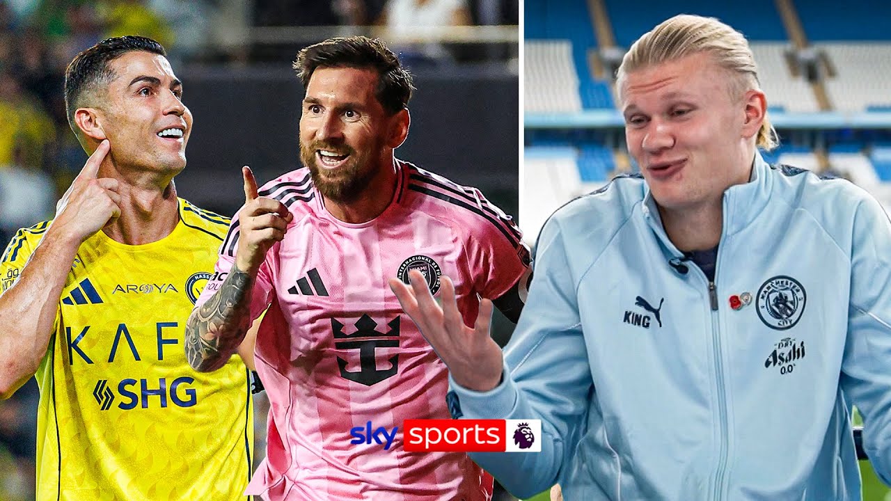 "Messi and Ronaldo are in their own category" | Erling Haaland speaks about his records