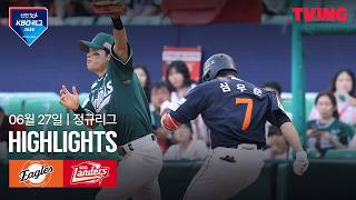 [한화 vs SSG] 6/27 경기 I 2026 신한 SOL KBO 리그 I 하이라이트 I TVING