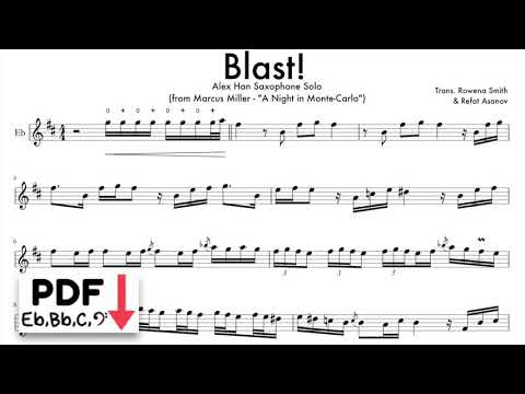 “Blast!” (Marcus Miller) - Alex Han - Alto Sax Solo Transcription