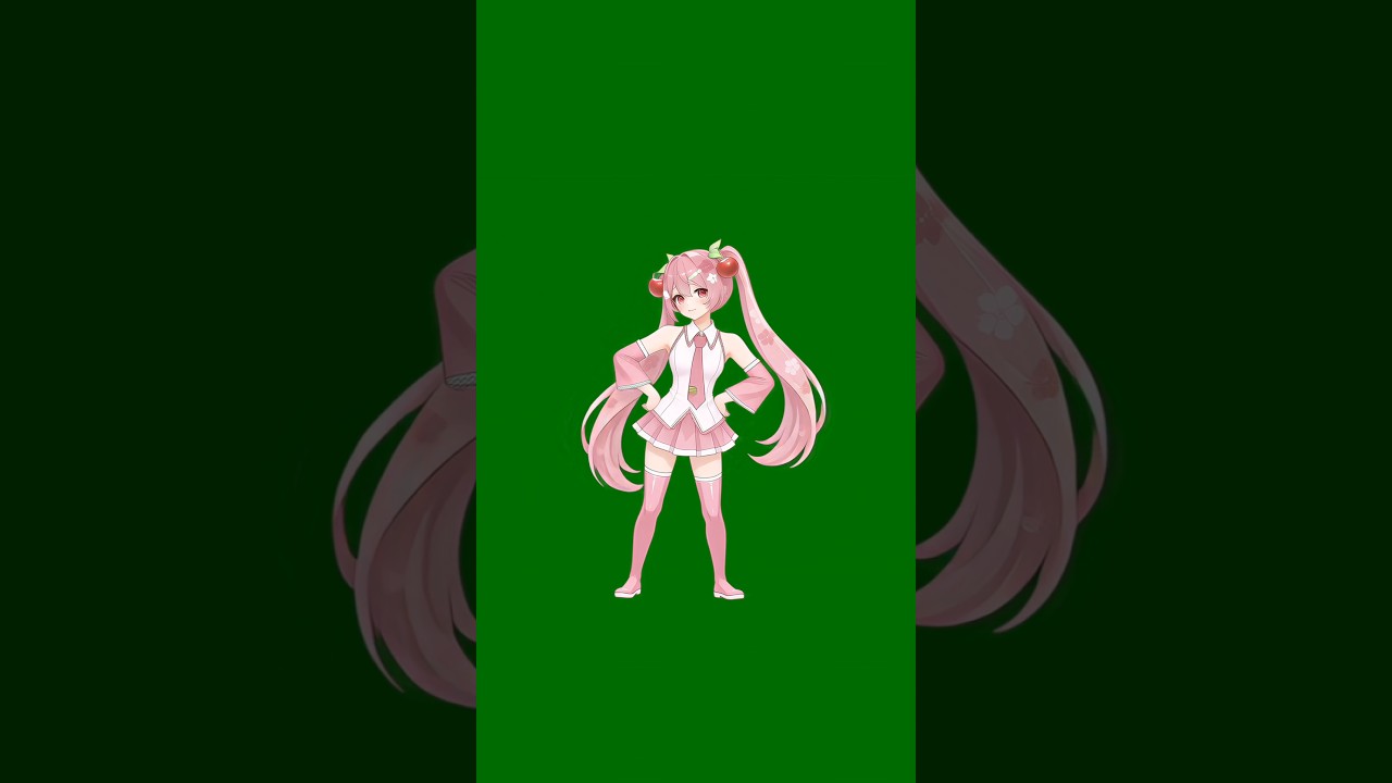 【グリーンバック素材】桜ミク / ミラクルクルクル #振付 #初音ミク #dance  #miku #anime