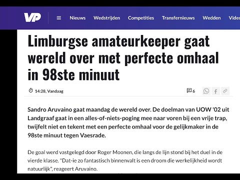 ONWAARSCHIJNLIJK MOOI DOELPUNT VAN KEEPER IN HET AMATEURVOETBAL!