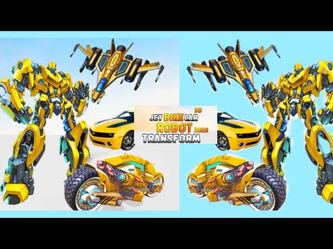 Bumble Bee Jet Robot Car Transform Game 2020 - Android Gameplay