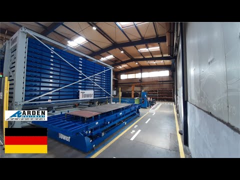 LOGITOWER: ARDEN - 6000x2000mm Blechlager AS/RS für Baumaschinenhersteller.