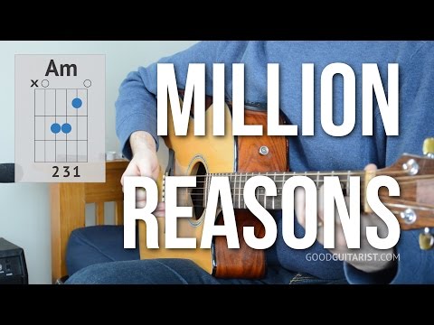 "Million Reasons" Guitar Tutorial - Lady Gaga | Easy Chords and Strumming