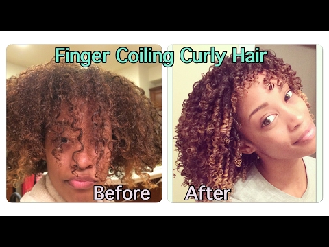 Curly Hair Routine, (Easy Finger Coiling Method)
