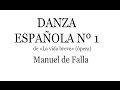 Manuel de Falla: Danza n.º 1 de «La vida breve», piano (1904)