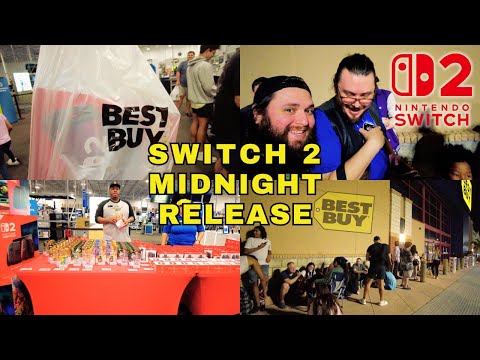 Nintendo Switch 2 Launch Day! Midnight Release Event at Best Buy! 6.5.2025