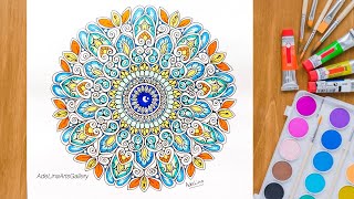 Create Your Own STUNNING Colourful Mandala Art/ Mandala Art For Beginners/ Step By Step