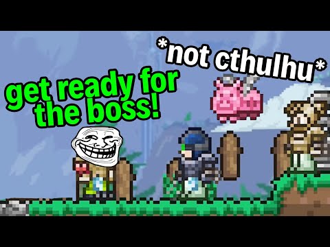 Trollaria Part 3 -  Terraria Funny Moments and Fails