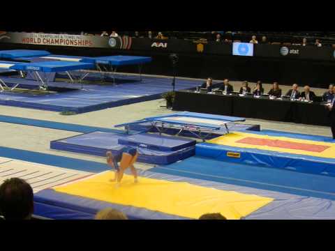 2014 Worlds Tumbling Victoria Danilenko RUS 2nd pass Prelims Women