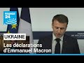 Les annonces d'Emmanuel Macron après la conférence de Paris sur l'Ukraine • FRANCE 24