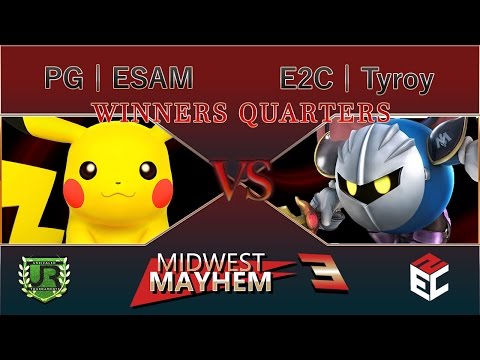 Midwest Mayhem 3  WINNERS QUARTERS - PG | ESAM (Pikachu) vs E2C | Tyroy (Meta Knight)