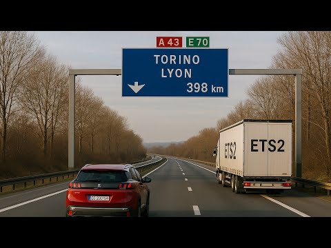 Torino - Lyon 398km - Euro Truck Simulator 2