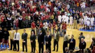 preview picture of video '54th & City sing the National Anthem at Hawks first game!'