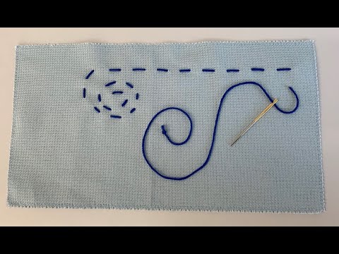 Handnähen/Sticken C1 - Der Vorstich für Rechtshänder*innen, kommentiert