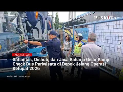 Satlantas, Dishub, dan Jasa Raharja Gelar Ramp Check Bus Pariwisata di Depok Jelang Operasi Ketupat