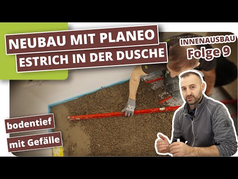 Gefälleestrich in der Dusche