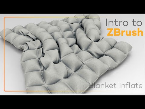 Intro to ZBrush 039 - Use all of your cloth skills to create an inflated micropoly comforter!