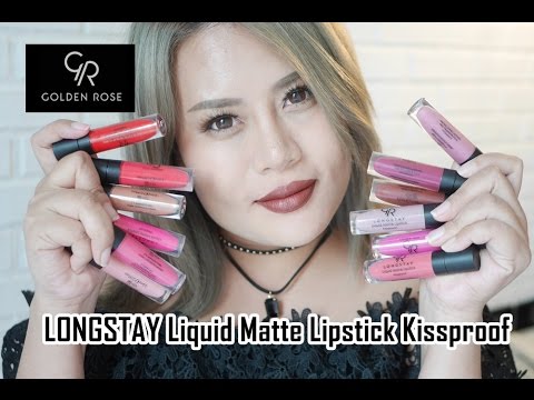 Golden Rose LONGSTAY Liquid Matte Lipstick Kissproof 12 colors | Aiwa