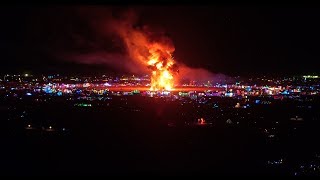 Burning Man 2018 - Man Burn Drone View