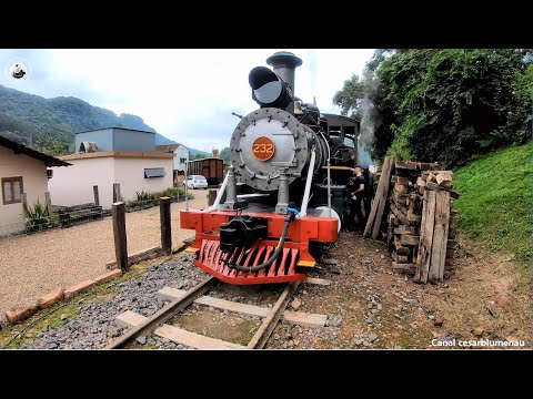 🇧🇷  Locomotiva a vapor número 232 / Steam locomotive number 232 - Apiúna/SC - (Brasil)