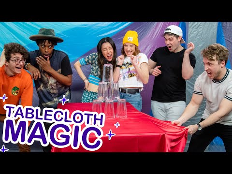 魔法のテーブルクロスに挑戦 (We Attempt The Magic Table Cloth Challenge)