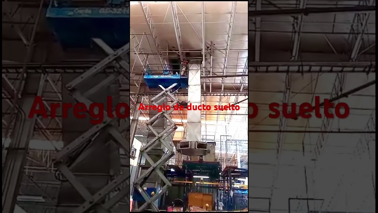 Arreglo en ducto con riesgo de caída #aireacondicionado #construction #mantenimiento #hvac