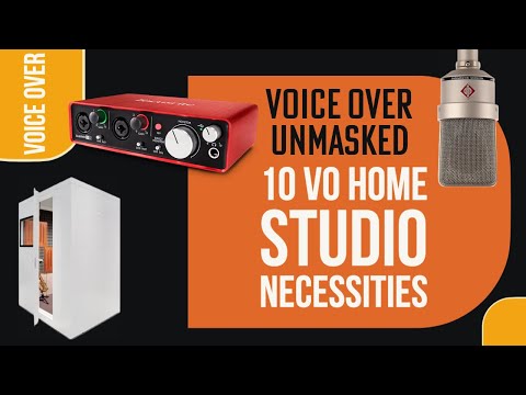 TOP 10 VOICEOVER HOME STUDIO ESSENTIALS #vo #voiceover #homestudio #studio