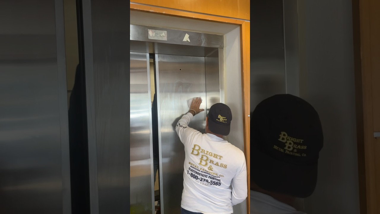 Elevator Restoration Services #metalrefinishing #elevatorrestoration #stainlesssteel