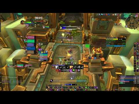 +27 Atal'Dazar | 10.2 M+ | Demo Lock | Naked Tyrant Build 280k overall. Left side baits!