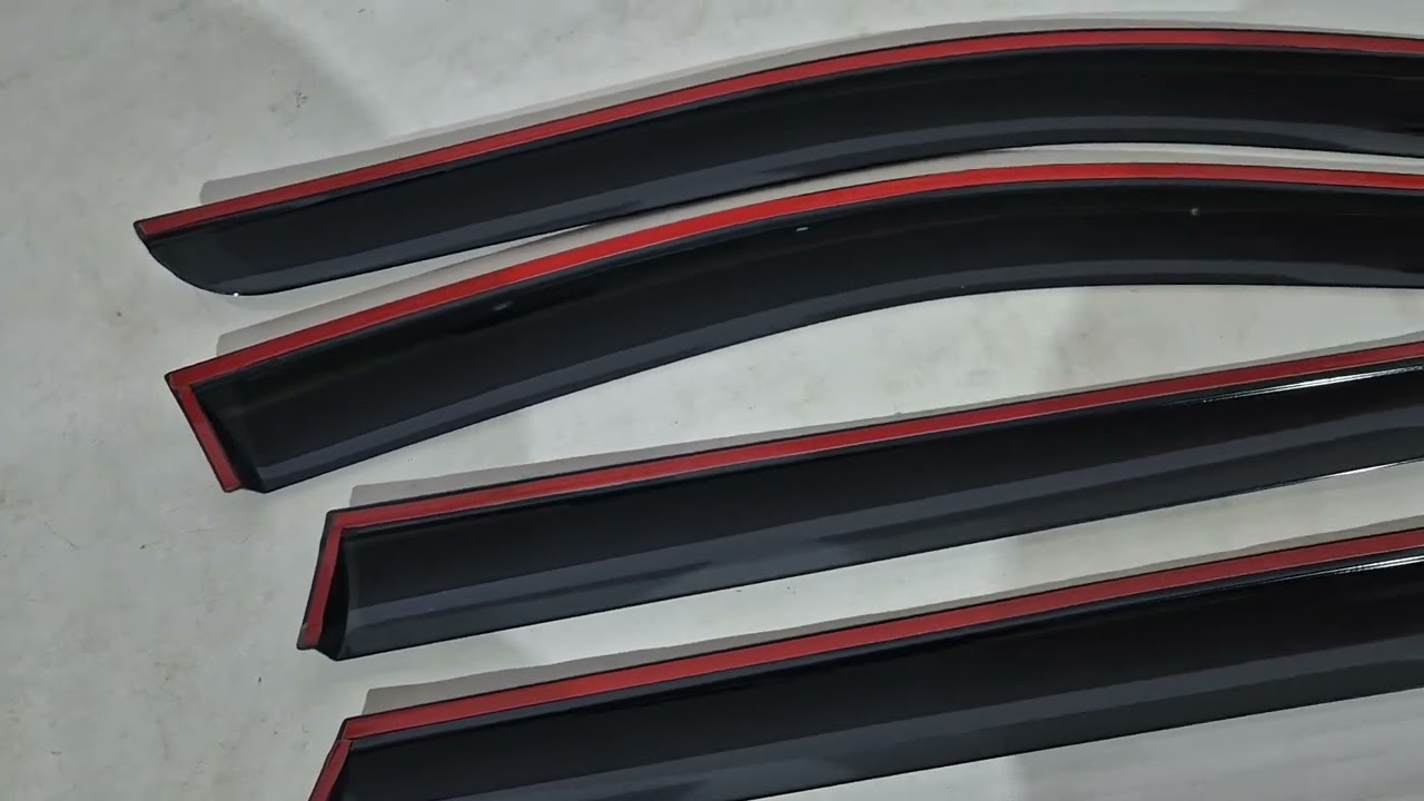 Subaru Outback 2009-2014 рр. Вітровики з хромованим молдингом Niken Luxury (4 шт) Video 1