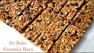 No-Bake Granola Bars | Protein Bars | Oats recipes
