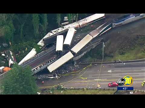 Amtrak train hurtles off overpass; at least 3 people killed